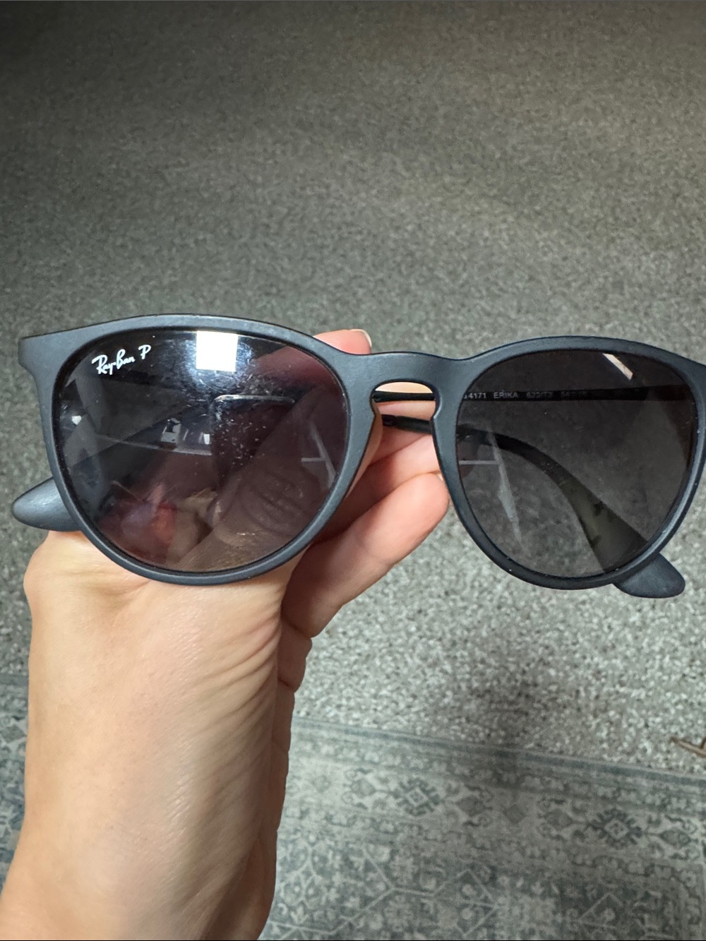 Ray-Ban Women's Black Cat-Eye Polarized Sunglasses